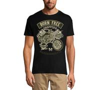 Homme Tee-Shirt Born Free Choppers - Massachusetts Motorcycle T-Shirt Graphique Éco-Responsable Vintage Cadeau Nouveauté