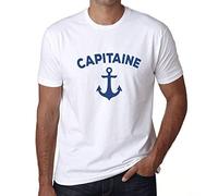 Homme Tee-Shirt Capitaine T-Shirt Graphique Éco-Responsable Vintage Cadeau Nouveauté Blanc XL