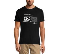 Homme Tee-Shirt Citation - Dear Dad Thank You Quote - T-Shirt Graphique Éco-Responsable Vintage Cadeau Nouveauté