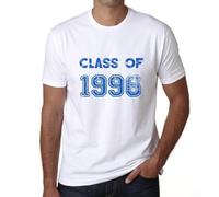 Homme Tee-Shirt Classe De 1996 - Class of 1996 - 30 Ans T-Shirt Graphique Idée Cadeau 30e Anniversaire Vintage Année 1996 Nouveauté Blanc L