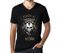 Homme Tee-Shirt Col V Les Nuances De L'action - Shades Of Action - T-Shirt Graphique Éco-Responsable Vintage Cadeau Nouveauté
