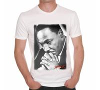 Homme Tee-Shirt Col V Martin Luther King Indiscret - Martin Luther King Prying - T-Shirt Graphique Éco-Responsable Vintage Cadeau Nouveauté