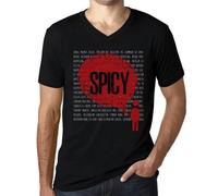 Homme Tee-Shirt Col V Pensées Épicées - Thoughts Spicy - T-Shirt Graphique Éco-Responsable Vintage Cadeau Nouveauté