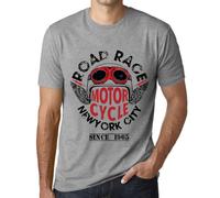 Homme Tee-Shirt Course De Motos Sur Route Depuis 1965 - Motorcycle Road Race Since 1965 - 59 Ans T-Shirt Graphique Idée Cadeau 59e Anniversaire Vintage Année 1965 Nouveauté