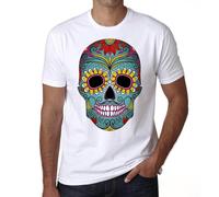 Homme Tee-Shirt Crâne Vert Du Jour Des Morts - Day Of The Dead Skull Green - T-Shirt Graphique Éco-Responsable Vintage Cadeau Nouveauté