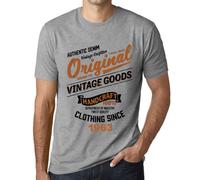 Homme Tee-Shirt Des Vêtements Vintage Originaux Depuis 1963 - Original Vintage Clothing Since 1963 - 61 Ans T-Shirt Graphique Idée Cadeau 61e Anniversaire Vintage Année 1963 Nouveauté