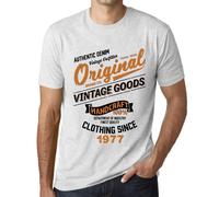 Homme Tee-Shirt Des Vêtements Vintage Originaux Depuis 1977 - Original Vintage Clothing Since 1977 - 47 Ans T-Shirt Graphique Idée Cadeau 47e Anniversaire Vintage Année 1977 Nouveauté