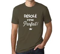Homme Tee-Shirt Désolé D'être Parfait T-Shirt Graphique Éco-Responsable Vintage Cadeau Nouveauté
