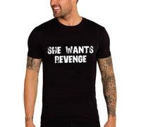 Homme Tee-Shirt Elle Veut Se Venger - She Wants Revenge - T-Shirt Graphique Éco-Responsable Vintage Cadeau Nouveauté