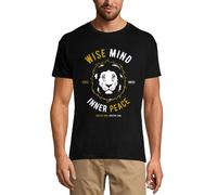 Homme Tee-Shirt Esprit Sage Paix Intérieure - Lion Positif - Wise Mind Inner Peace - Lion Positive - T-Shirt Graphique Éco-Responsable Vintage Cadeau Nouveauté