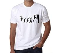 Homme Tee-Shirt Évolution De l'escalade - Climbing Evolution - T-Shirt Graphique Éco-Responsable Vintage Cadeau Nouveauté Blanc S