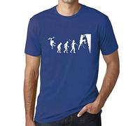 Homme Tee-Shirt Évolution De l'escalade - Climbing Evolution - T-Shirt Graphique Éco-Responsable Vintage Cadeau Nouveauté Royal S