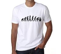 Homme Tee-Shirt Evolution De L'espèce Informatique Geek T-Shirt Graphique Éco-Responsable Vintage Cadeau Nouveauté Blanc M