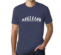 Homme Tee-Shirt Evolution De L'espèce Informatique Geek T-Shirt Graphique Éco-Responsable Vintage Cadeau Nouveauté Denim XXL