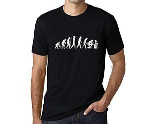 Homme Tee-Shirt Evolution De L'espèce Informatique Geek T-Shirt Graphique Éco-Responsable Vintage Cadeau Nouveauté Noir Profond 5XL