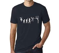Homme Tee-Shirt Évolution du Basket T-Shirt Graphique Éco-Responsable Vintage Cadeau Nouveauté Marine XS