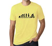 Homme Tee-Shirt Évolution du Cyclisme - Evolution of Cycling - T-Shirt Graphique Éco-Responsable Vintage Cadeau Nouveauté Jaune pâle XXL