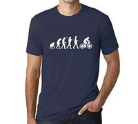 Homme Tee-Shirt Évolution du Cyclisme - Evolution of Cycling - T-Shirt Graphique Éco-Responsable Vintage Cadeau Nouveauté French Marine XL