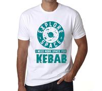 Homme Tee-Shirt Explore L'espace J'ai Besoin De Plus D'espace Pour Le Kebab - Explore Space I Need More Space For Kebab - T-Shirt Graphique Éco-Responsable Vintage Cadeau Nouveauté