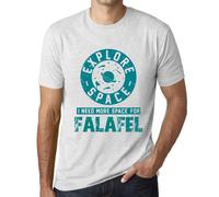 Homme Tee-Shirt Explore L'espace J'ai Besoin De Plus D'espace Pour Les Falafels - Explore Space I Need More Space For Falafel - T-Shirt Graphique Éco-Responsable Vintage Cadeau Nouveauté