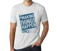Homme Tee-Shirt Faire Bouger Les Choses Depuis 1998 - Making Things Happen Since 1998 - 26 Ans T-Shirt Graphique Idée Cadeau 26e Anniversaire Vintage Année 1998 Nouveauté