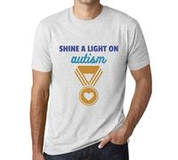 Homme Tee-Shirt Faire La Lumière Sur L'autisme - Shine A Light On Autism - T-Shirt Graphique Éco-Responsable Vintage Cadeau Nouveauté