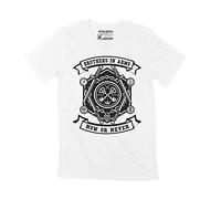 Homme Tee-Shirt Frères D'Armes - Maintenant Ou Jamais - Armée Patriotique - Brothers in Arms - Now Or Never - Army Patriotic - T-Shirt Graphique Éco-Responsable Vintage Cadeau Nouveauté Blanc XL