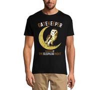 Homme Tee-Shirt Gardien De La Porte Du Hibou - Gardien De La Nuit Blanche - Owl Gatekeeper - Guardian Of The Sleepless Nigh - T-Shirt Graphique Éco-Responsable Vintage Cadeau Nouveauté