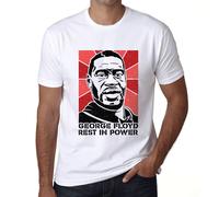 Homme Tee-Shirt George Floyd Repose En Paix - George Floyd Rest In Power - T-Shirt Graphique Éco-Responsable Vintage Cadeau Nouveauté