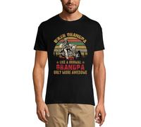 Homme Tee-Shirt Grand-Père Motard - Comme Un Grand-Père Normal - Aime La Moto - Biker Grandpa - Like A Normal Grandpa - Love Motorcycle - T-Shirt Graphique Éco-Responsable Vintage Cadeau Nouveauté