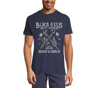 Homme Tee-Shirt Haches Noires Amérindiennes - Guerrier Indien - Native American Black Axes - Indian Warrior - T-Shirt Graphique Éco-Responsable Vintage Cadeau Nouveauté