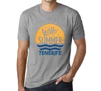 Homme Tee-Shirt Il Est Temps De Dire Bonjour À L'été À Tenerife - Time To Say Hello To Summer In Tenerife - T-Shirt Graphique Éco-Responsable Vintage Cadeau Nouveauté