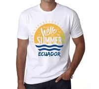 Homme Tee-Shirt Il Est Temps De Dire Bonjour À L'été En Équateur - Time To Say Hello To Summer In Ecuador - T-Shirt Graphique Éco-Responsable Vintage Cadeau Nouveauté