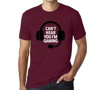 Homme Tee-Shirt Je Ne Peux Pas T'entendre Je Joue C'est Drôle C'est Du Sport - Can't Hear You I'm Gaming Funny Esports - T-Shirt Graphique Éco-Responsable Vintage Cadeau Nouveauté