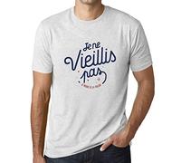 Homme Tee-Shirt Je Ne Vieillis Pas Je Prends De La Valeur T-Shirt Graphique Éco-Responsable Vintage Cadeau Nouveauté Blanc Chiné XL
