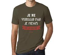 Homme Tee-Shirt Je Ne Vieillis Pas Je Prends De La Valeur T-Shirt Graphique Éco-Responsable Vintage Cadeau Nouveauté Army XL