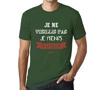Homme Tee-Shirt Je Ne Vieillis Pas Je Prends De La Valeur T-Shirt Graphique Éco-Responsable Vintage Cadeau Nouveauté Vert Bouteille L