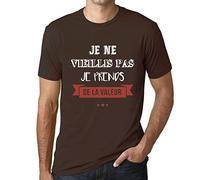 Homme Tee-Shirt Je Ne Vieillis Pas Je Prends De La Valeur T-Shirt Graphique Éco-Responsable Vintage Cadeau Nouveauté Chocolat M