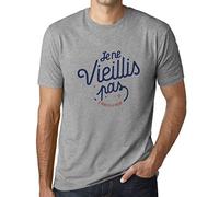 Homme Tee-Shirt Je Ne Vieillis Pas Je Prends De La Valeur T-Shirt Graphique Éco-Responsable Vintage Cadeau Nouveauté Gris Chiné M