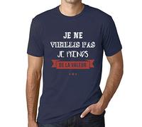 Homme Tee-Shirt Je Ne Vieillis Pas Je Prends De La Valeur T-Shirt Graphique Éco-Responsable Vintage Cadeau Nouveauté French Marine XL