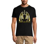 Homme Tee-Shirt La Course À Pied Me Garde en Vie Coureur - Running Keeps Me Alive Runner - T-Shirt Graphique Éco-Responsable Vintage Cadeau Nouveauté Noir Profond M