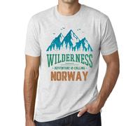 Homme Tee-Shirt La Nature Sauvage L'aventure Appelle La Norvège - Wilderness, Adventure Is Calling Norway - T-Shirt Graphique Éco-Responsable Vintage Cadeau Nouveauté