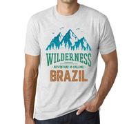 Homme Tee-Shirt La Nature Sauvage L'aventure Appelle Le Brésil - Wilderness, Adventure Is Calling Brazil - T-Shirt Graphique Éco-Responsable Vintage Cadeau Nouveauté