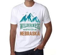 Homme Tee-Shirt La Nature Sauvage, L'aventure Appelle Nebraska - Wilderness, Adventure Is Calling Nebraska - T-Shirt Graphique Éco-Responsable Vintage Cadeau Nouveauté