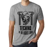 Homme Tee-Shirt La Techno Est Le Bien Suprême - Techno Is The Highest Good - T-Shirt Graphique Éco-Responsable Vintage Cadeau Nouveauté