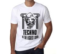 Homme Tee-Shirt La Techno Est Le Bien Suprême - Techno Is The Highest Good - T-Shirt Graphique Éco-Responsable Vintage Cadeau Nouveauté