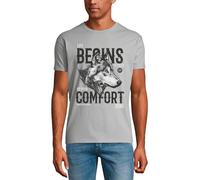Homme Tee-Shirt La Vie Commence Au Bout De Votre Zone De Confort - Loup - Life Begins At The End Of Your Comfort Zone - Wolf - T-Shirt Graphique Éco-Responsable Vintage Cadeau Nouveauté