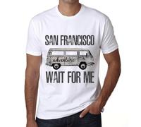 Homme Tee-Shirt L'aventure M'attend À San Francisco - Adventure Wait For Me In San Francisco - T-Shirt Graphique Éco-Responsable Vintage Cadeau Nouveauté
