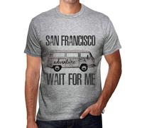 Homme Tee-Shirt L'aventure M'attend À San Francisco - Adventure Wait For Me In San Francisco - T-Shirt Graphique Éco-Responsable Vintage Cadeau Nouveauté