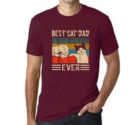 Homme Tee-Shirt Le Meilleur Papa Chat De Tous Les Temps Se Tape Le Poing - Best Cat Dad Ever Fist Bump - T-Shirt Graphique Éco-Responsable Vintage Cadeau Nouveauté